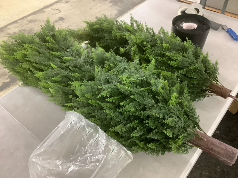 6' Artificial Cedar Tree - Needs Remounted in Pot - Image 2 - Lot 401