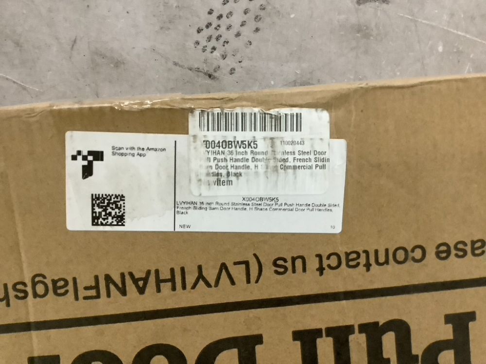 36" Matte Black Round Barn Door Handles - Image 5 - Lot 402