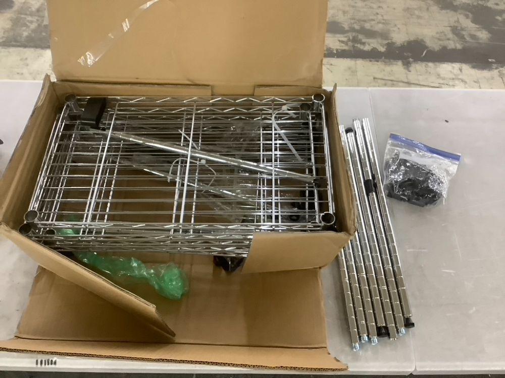 5 Tier Metal Storage Shelves, 13.7" D x 23.6" W x 62.4" H - Image 1 - Lot 405