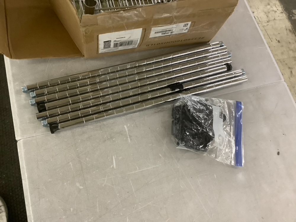 5 Tier Metal Storage Shelves, 13.7" D x 23.6" W x 62.4" H - Image 4 - Lot 405