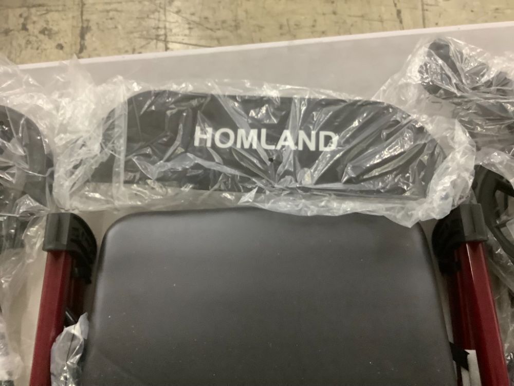 HOMLAND Foldable Rollator Walker with Seat, 8" Big Rubber Wheels for All Terrain - Image 4 - Lot 129