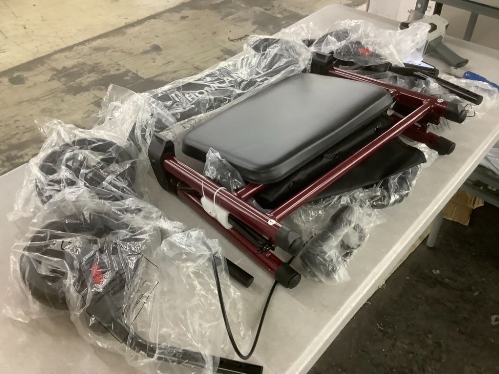 HOMLAND Foldable Rollator Walker with Seat, 8" Big Rubber Wheels for All Terrain - Image 6 - Lot 129