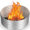 48" Round Galvanized Fire Pit Ring - Thumbnail 1