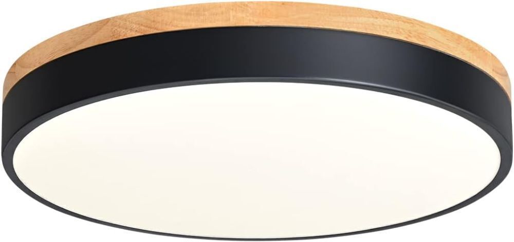 Dimmable Modern Wood Ceiling Light 15.8" - Image 1 - Lot 426
