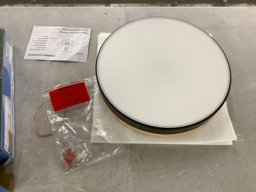 Dimmable Modern Wood Ceiling Light 15.8" - Image 3 - Lot 426