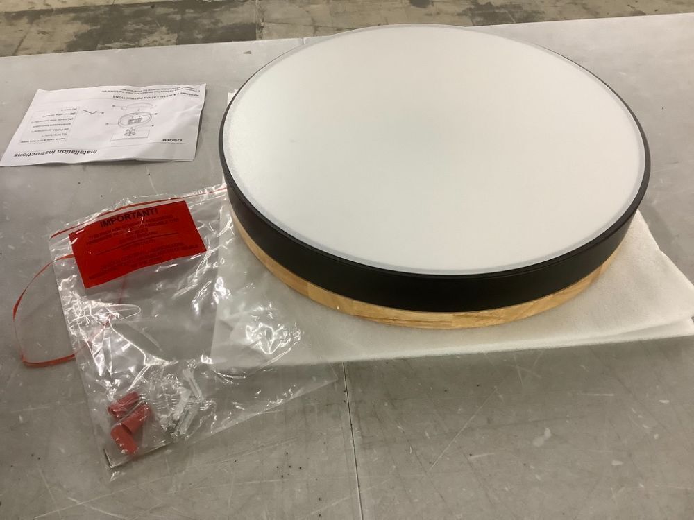 Dimmable Modern Wood Ceiling Light 15.8" - Image 4 - Lot 426