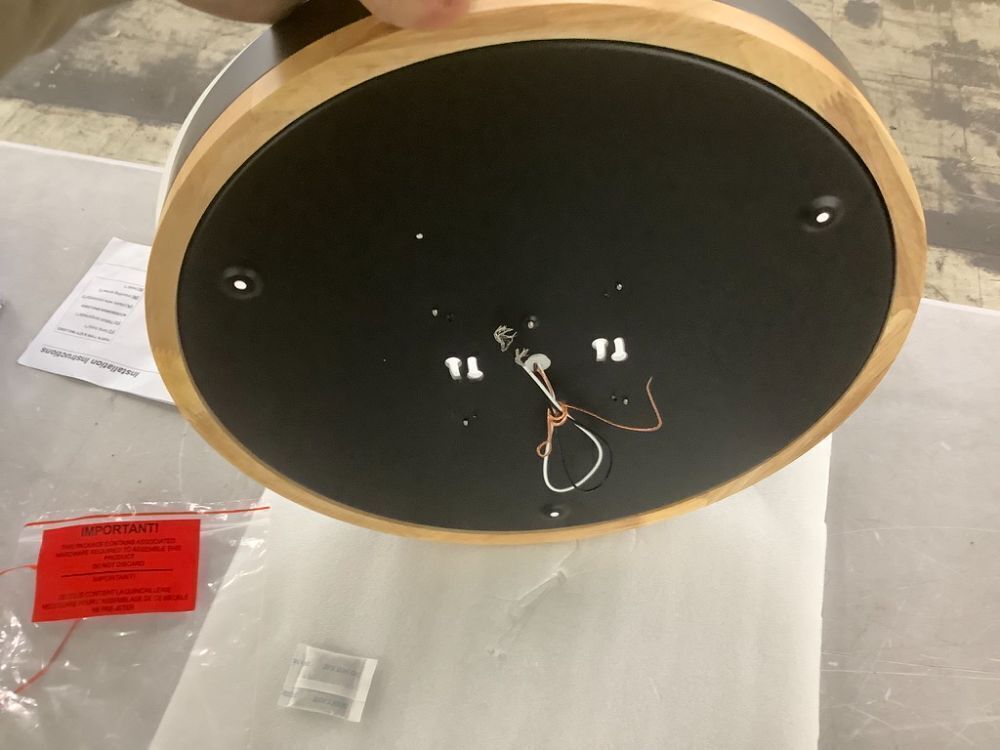 Dimmable Modern Wood Ceiling Light 15.8" - Image 7 - Lot 426