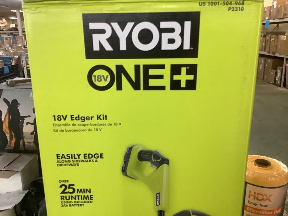RYOBI ONE+ 18V 9 in. Cordless Battery Edger with 2.0 Ah Battery and Charger - Image 6 - Lot 72JF
