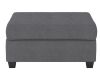 Lazzara Colrich Gray Microfiber Rectangle Storage Ottoman - Thumbnail 1