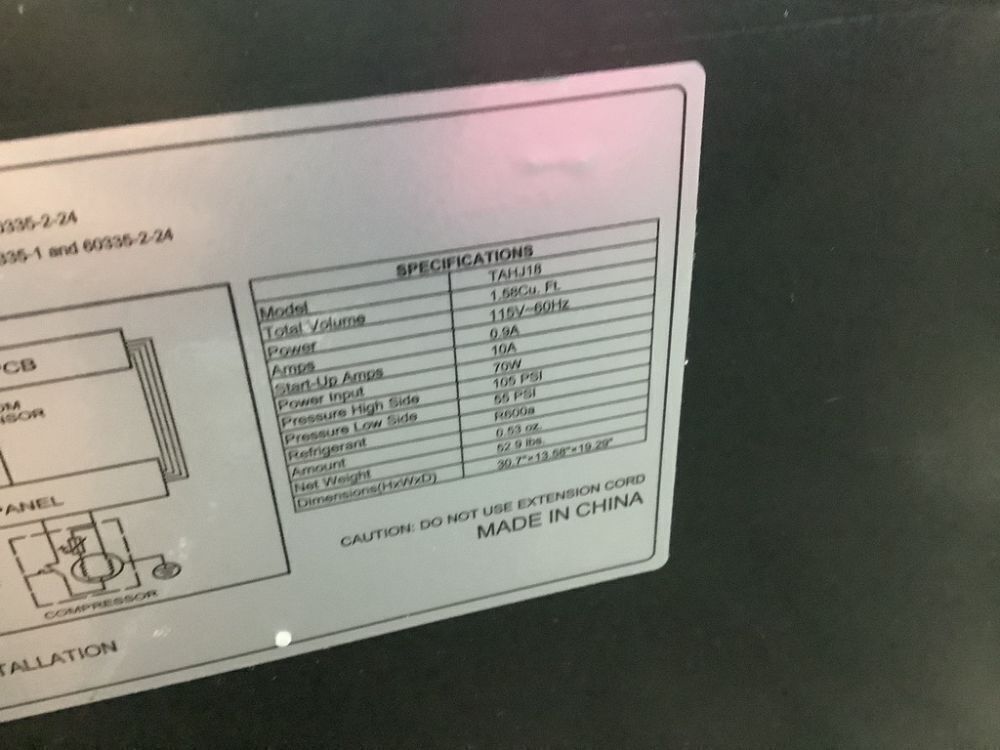 13.6 in. Black Freestanding Beverage Center 18-Bottle Wine Cooler with Interior Light - Damaged Hinge - Image 10 - Lot 98JF