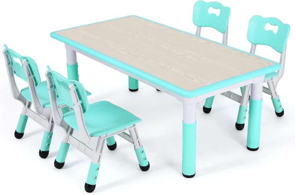 Adjustable Height Kids Table with 4 Chairs - Image 1 - Lot 87JF