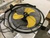 5000 CFM 20 in. Orbital Remote Control Mounted Wall Fan with 3-Speed, Oscillation and Tilting in Yellow - Thumbnail 4