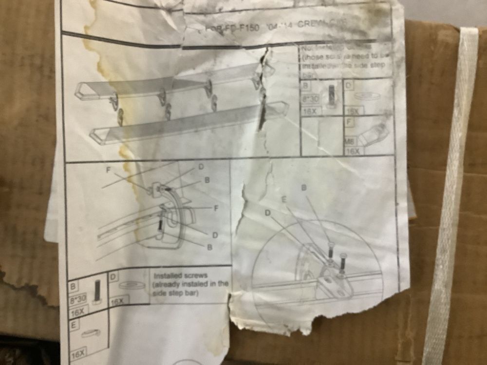 DNA Motoring Stainless Steel 6.25 Inches Pleated Step Bar Running Board for 04-14 F-150 Crew Cab - Image 4 - Lot 77JF