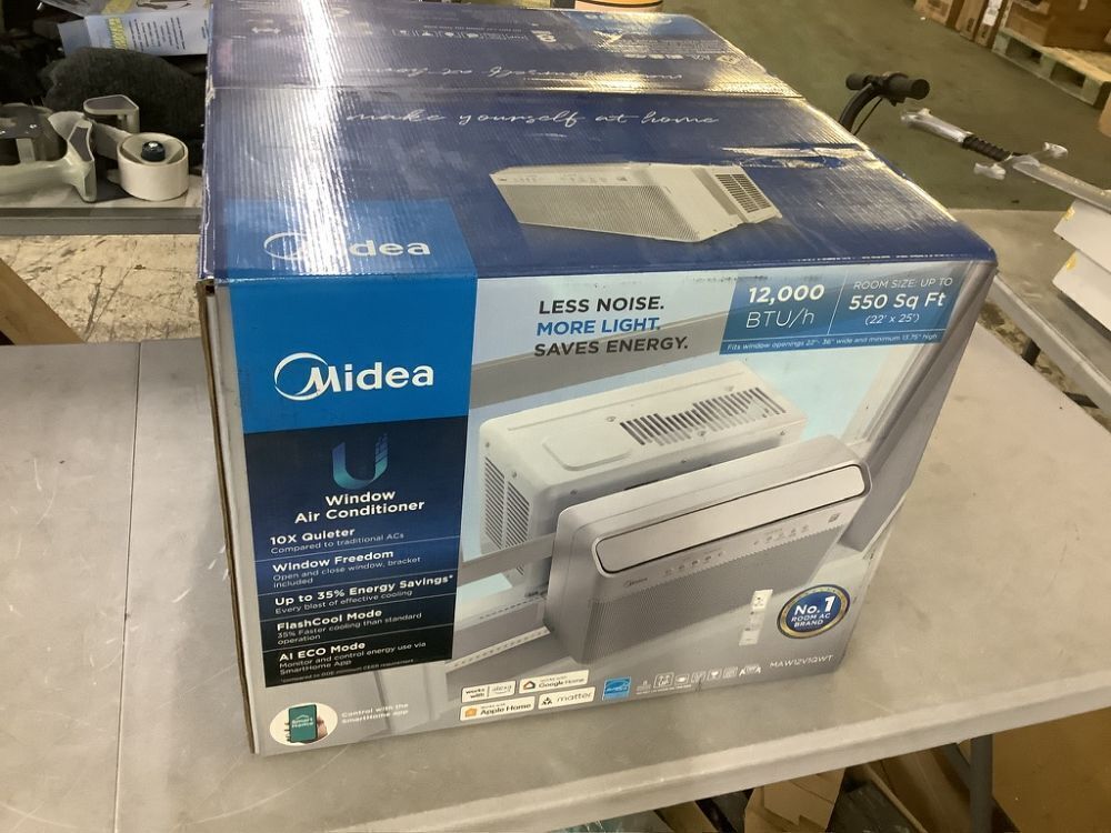 Midea 12,000 BTU DOE U-Shaped Smart Window Air Conditioner, for spaces up to 350 sq. ft. - Image 2 - Lot 65JF