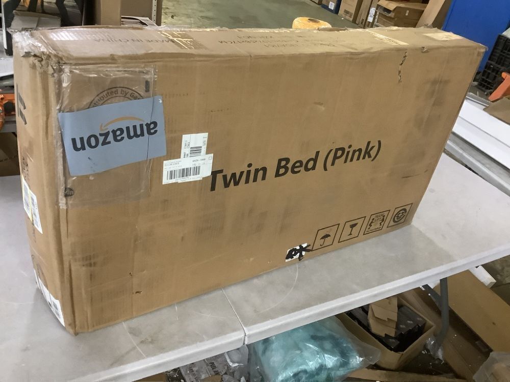 GarveeHome Upholstered Twin Bed Frame with Led Lights and Storage Drawer - Image 2 - Lot 69JF