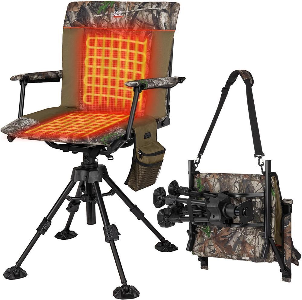 KEMIMOTO Heated Hunting Blind Chair 360 Degree Silent Swivel with 20000mAh Battery - Image 1 - Lot 53