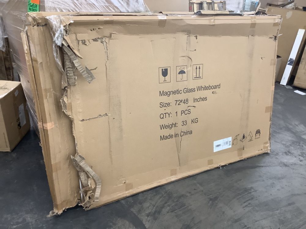 Lot of (2) Magnetic Glass Dry Erase Board 6' x 4 - Image 2 - Lot 57JF