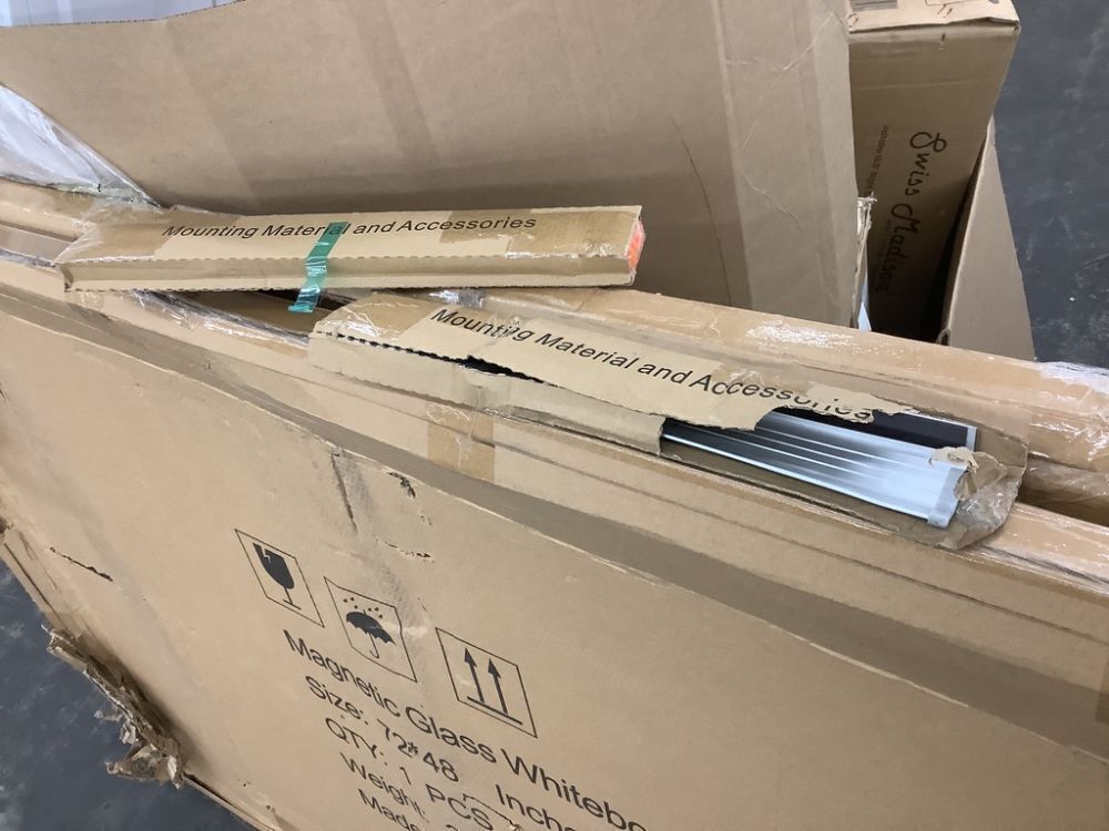 Lot of (2) Magnetic Glass Dry Erase Board 6' x 4 - Image 7 - Lot 57JF