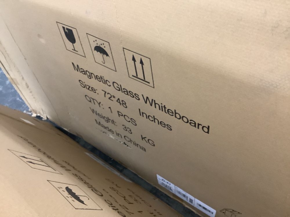 Lot of (2) Magnetic Glass Dry Erase Board 6' x 4 - Image 8 - Lot 57JF