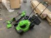 Greenworks 48V Electric 20" Steel Deck Push Mower, 12" String Trimmer, 320 CFM Blower, 3 Batteries & 2 Chargers - Thumbnail 1