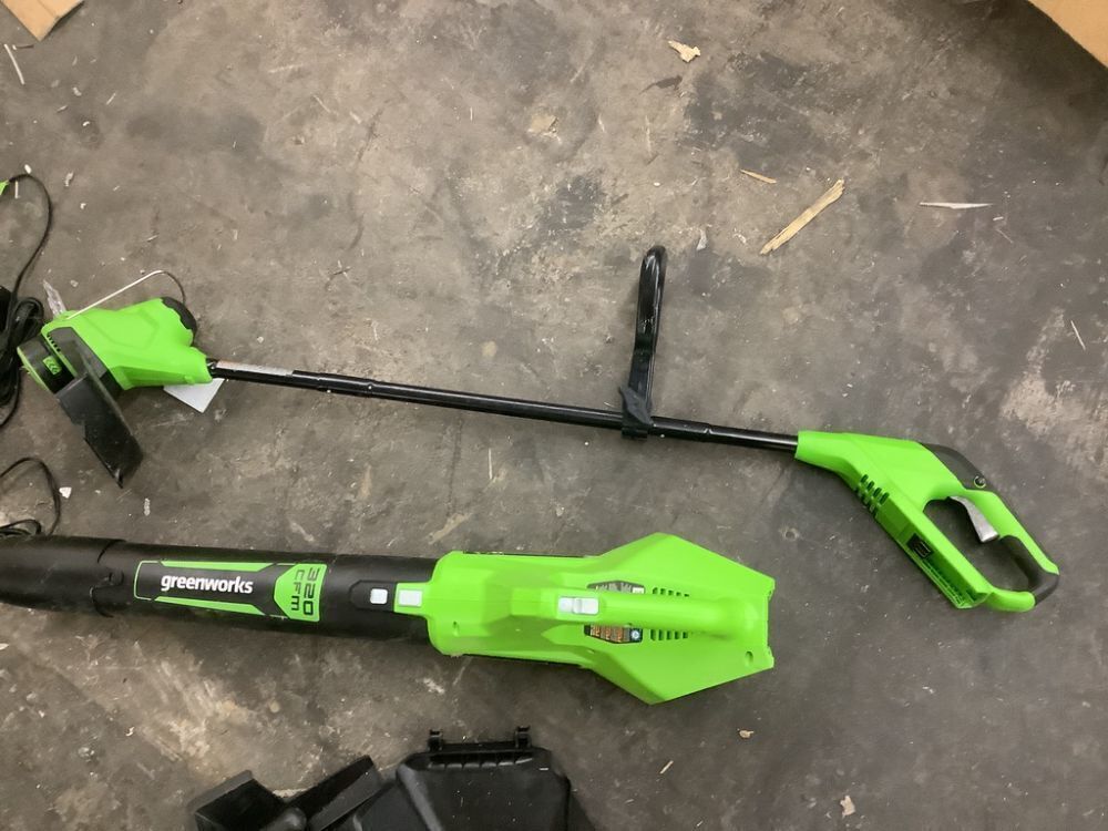 Greenworks 48V Electric 20" Steel Deck Push Mower, 12" String Trimmer, 320 CFM Blower, 3 Batteries & 2 Chargers - Image 14 - Lot 59JF