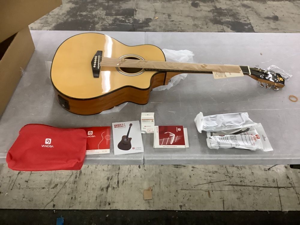 Vangoa 3/4 Steel-String Electric Acoustic Guitar, 36 Inch - Image 3 - Lot 130