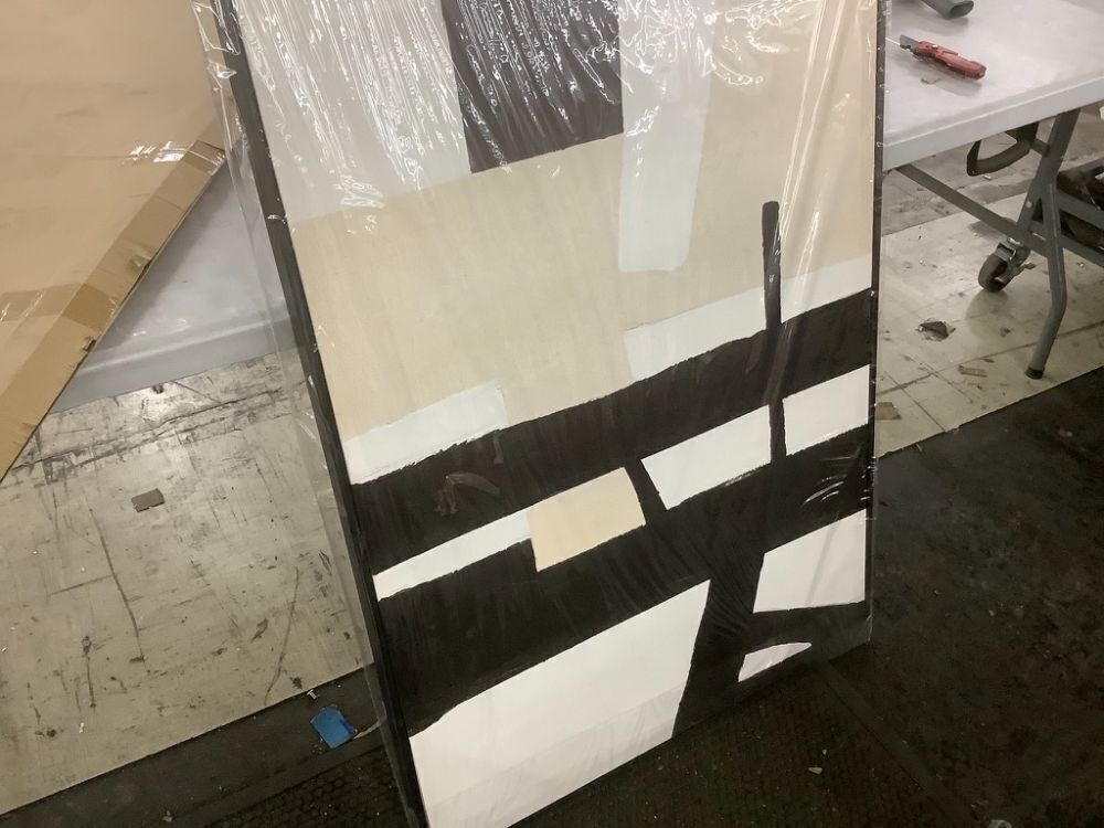 Abstract Wall Art 29" x 58" - Image 3 - Lot 229