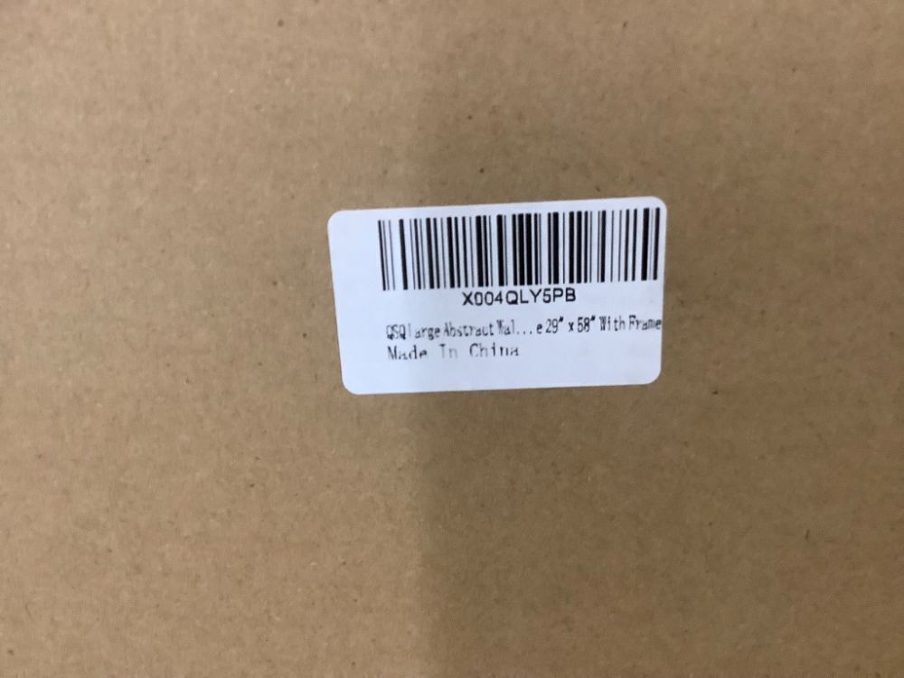 Abstract Wall Art 29" x 58" - Image 4 - Lot 229