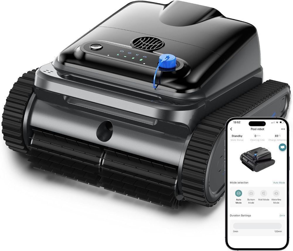 OUCAXIA Y50S Robotic Pool Cleaner, Wall-Climbing with Scrubber Brushes, Smart Path Navigation, for Inground Pools up to 2000 Sq.ft - Image 1 - Lot 230