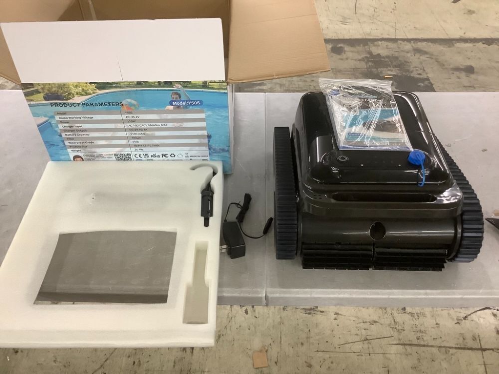 OUCAXIA Y50S Robotic Pool Cleaner, Wall-Climbing with Scrubber Brushes, Smart Path Navigation, for Inground Pools up to 2000 Sq.ft - Image 3 - Lot 230