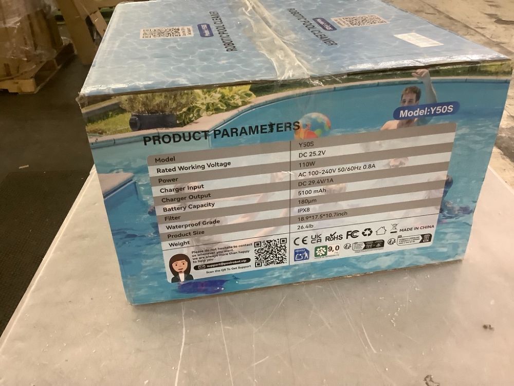 OUCAXIA Y50S Robotic Pool Cleaner, Wall-Climbing with Scrubber Brushes, Smart Path Navigation, for Inground Pools up to 2000 Sq.ft - Image 8 - Lot 230