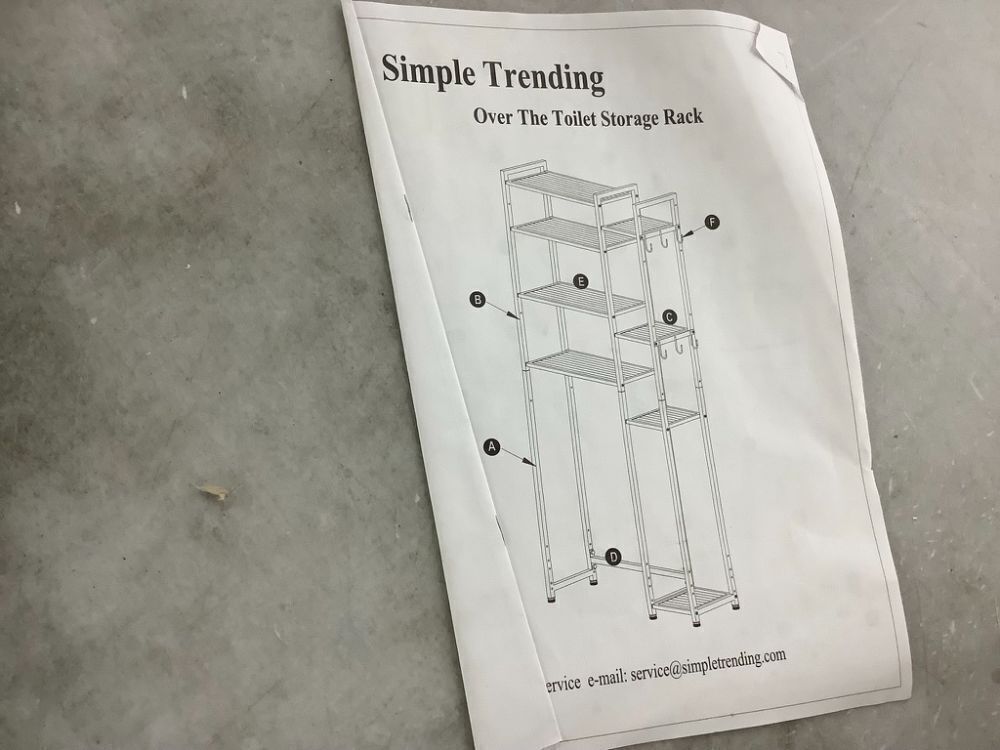 Simple Trending Over The Toilet Storage with Side Rack - Image 7 - Lot 321