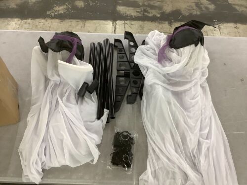 TW SHINE Lighted Ghost with Witch Hat Halloween Decorations, 2 Pack - Lot 626