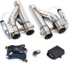 PQY Universal 2.5 Inch Stainless Steel Exhaust Pipe Kit, 2 pc - Thumbnail 1