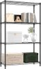 4 Tier Metal Storage Shelves, 13.8" D x 35.4" W x 59.5" H - Thumbnail 1