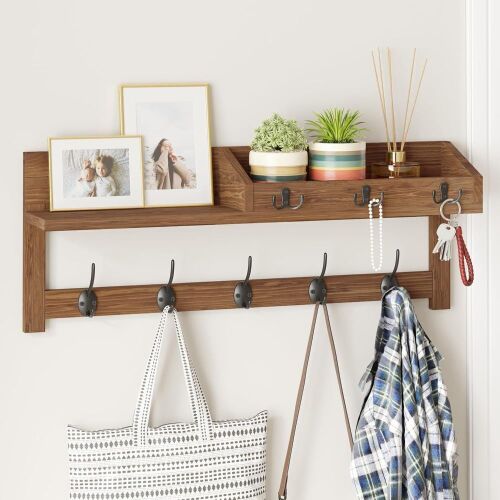 AMBIRD Wall Mount Coat Rack with Shelf - Lot 721