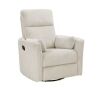 Lazzara Turbo Beige Corduroy Fabric Manual Swivel Glider Recliner - Thumbnail 1
