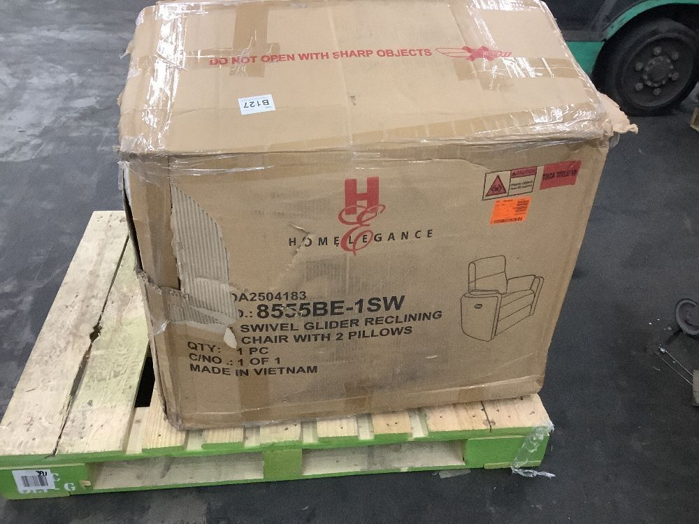 Lazzara Turbo Beige Corduroy Fabric Manual Swivel Glider Recliner - Image 2 - Lot 15JF