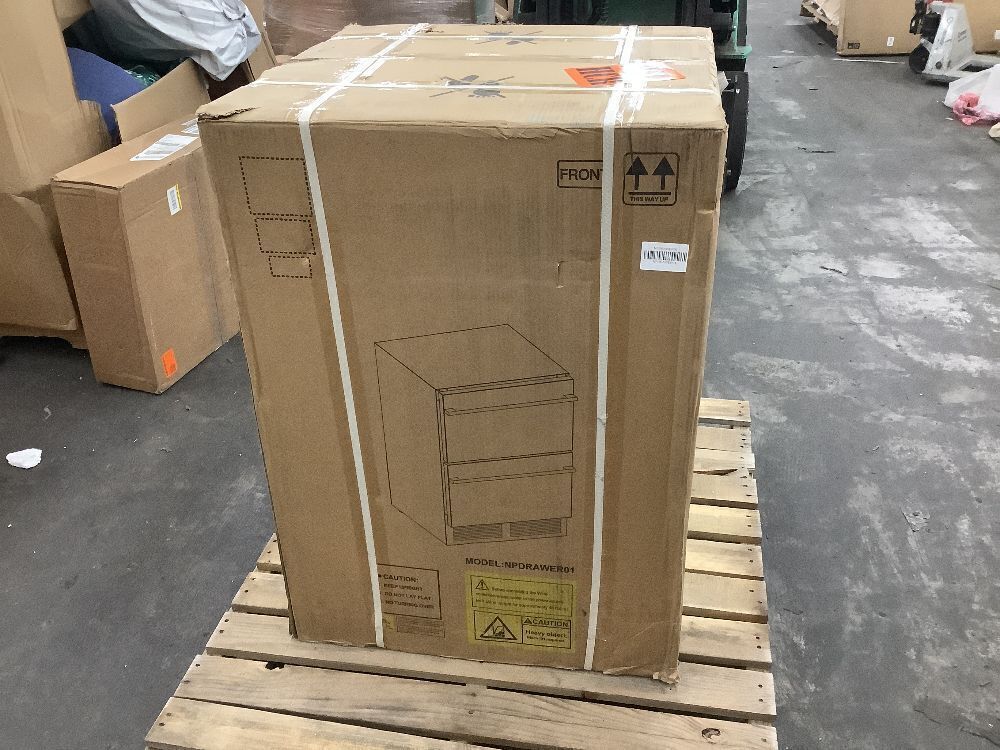 Nipus 23.4 in. 230 Plus Cans Dual Zone Beverage Refrigerator with 2-Drawers in Silver Stainless Steel Built-in Beverage Cooler - Image 2 - Lot 16JF