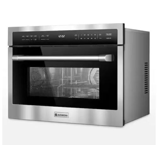 aobosi 24 in. Single Commercial Electric Wall Oven with Oven Convection Function and Microwave Modes in Stainless Steel - Lot 18JF