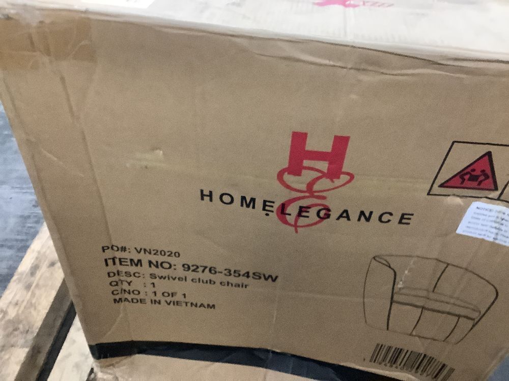 Lazzara Genevieve Bronze Leather Upholstery Swivel Arm Chair - Image 4 - Lot 20JF