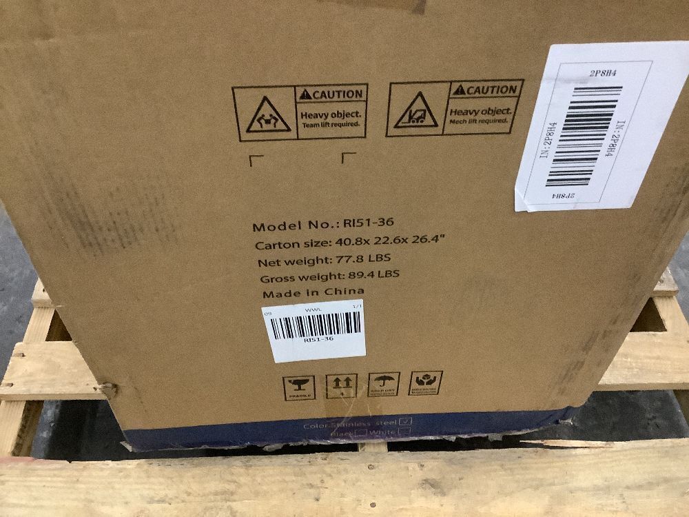 VIKIO PRO 36 in. 600 CFM Ducted Island Range Hood with 4-LED light and Gesture/Touch Control, Removable baffle in Stainless Steel - Image 5 - Lot 46JF