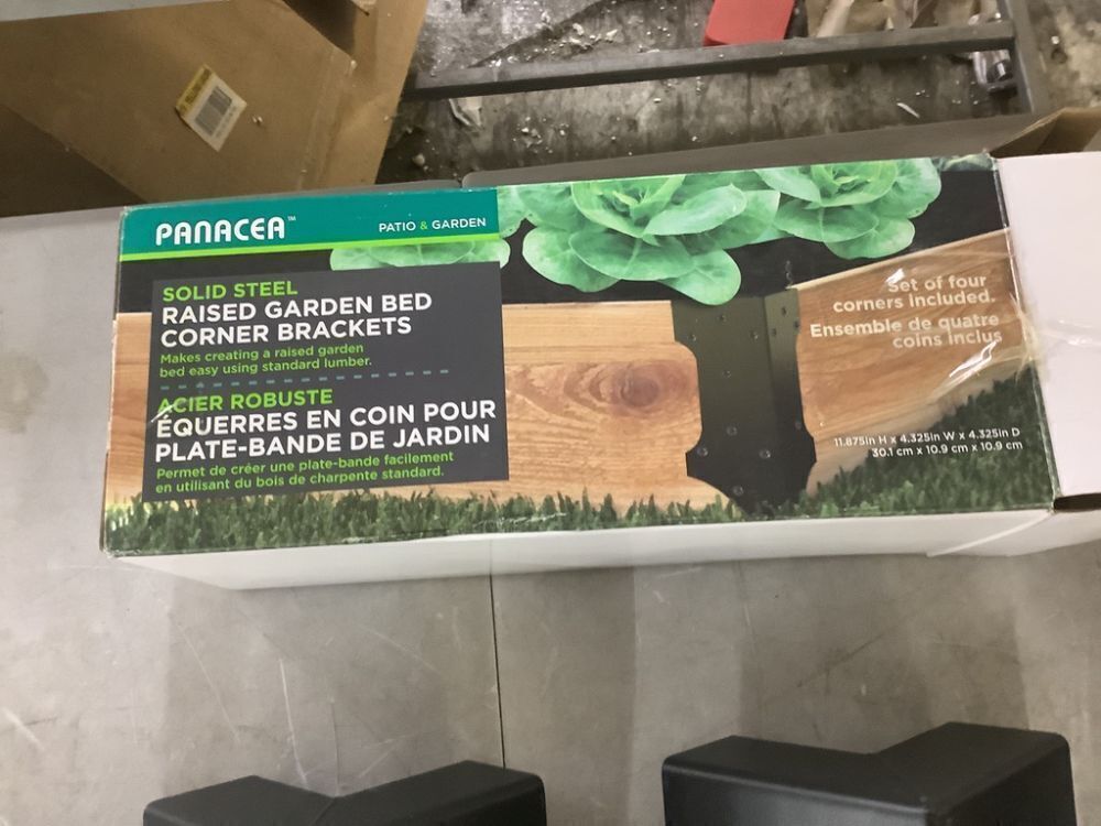 Panacea Black Metal Corner Brackets to Build your Own Raised Garden Bed, Set of 4 - Image 4 - Lot 764