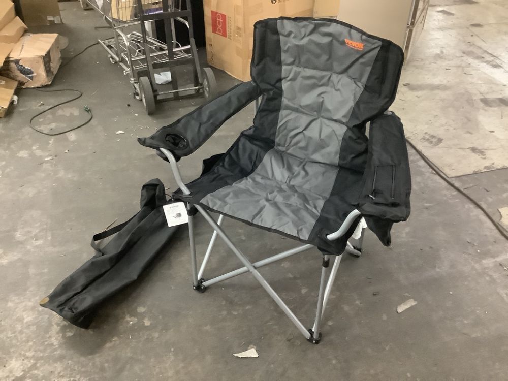VEVOR Camping Folding Chair with Side Pockets, Cup Holder and Cooler Bag - Image 2 - Lot 161