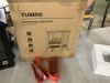 TURBRO Suburbs 18in. Freestanding Electric Quartz Fireplace, Realistic Dancing Flame Effect and Thermostat, Black - Thumbnail 4
