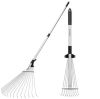 VIVOSUN 2-Pack 64 in. and 30 in. Aluminum Handle Lawn Leveling Rake - Thumbnail 1