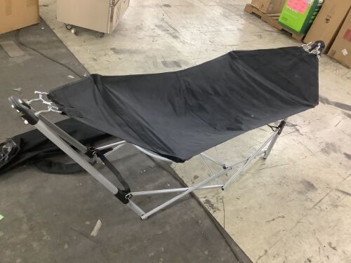 Pure Garden 7.8 ft. Portable Hammock with Stand in Black - Lot 669JF