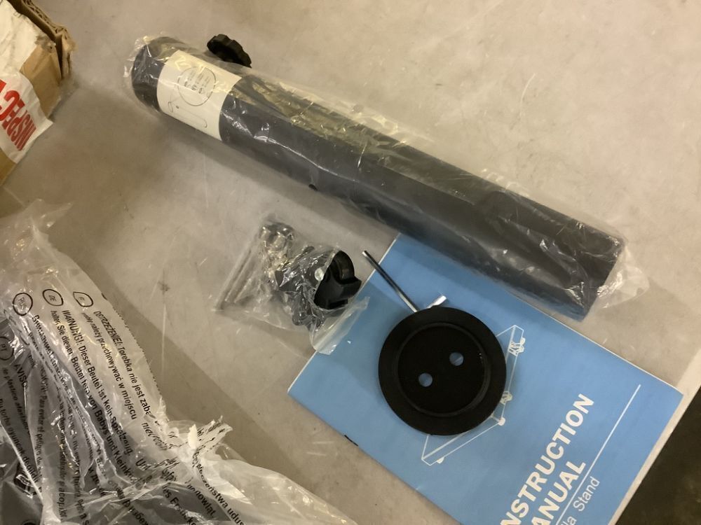 45 lbs. Weighted Concrete Patio Umbrella Base with Wheels in Black - Image 4 - Lot 776JF