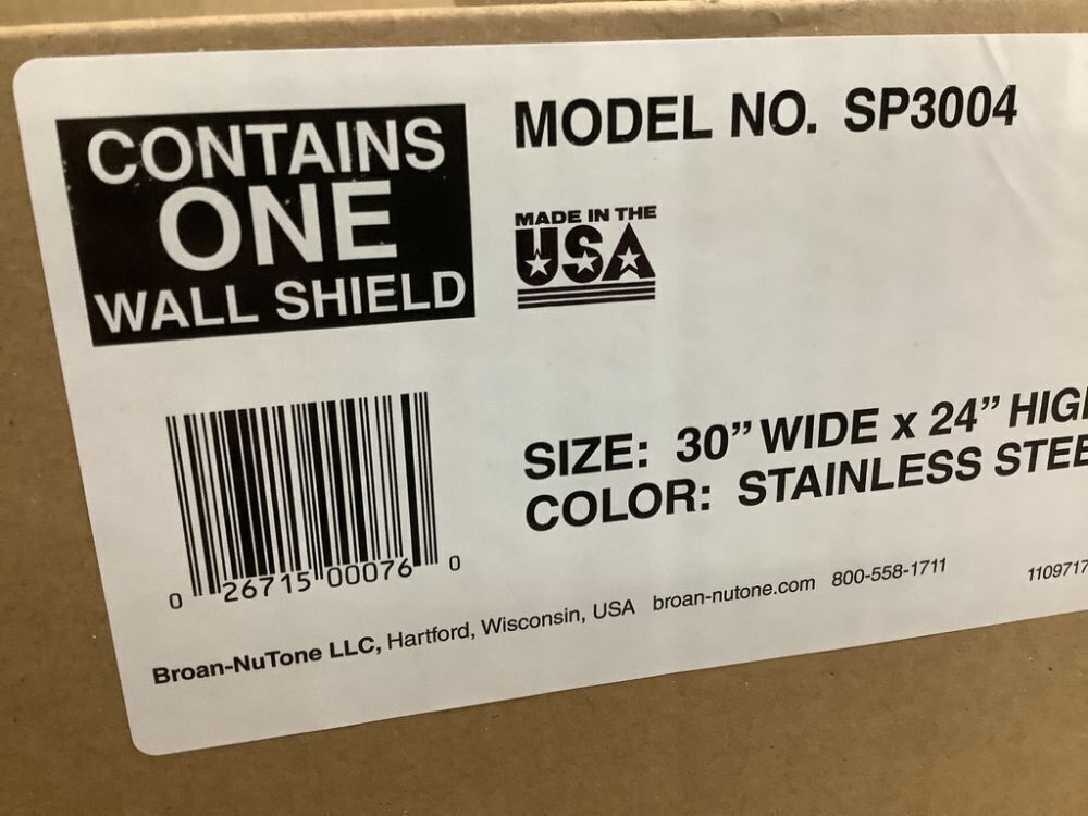 Lot of (2) Broan-NuTone 30 in. x 24 in. Splash Plate for Range Hood in Stainless Steel - Image 4 - Lot 680JF