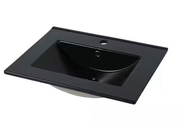 Flynama 24 in . Bathroom Sink in Black - Image 1 - Lot 166JF
